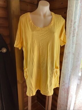 CW classics long Tshirt cover up mini dress 2X